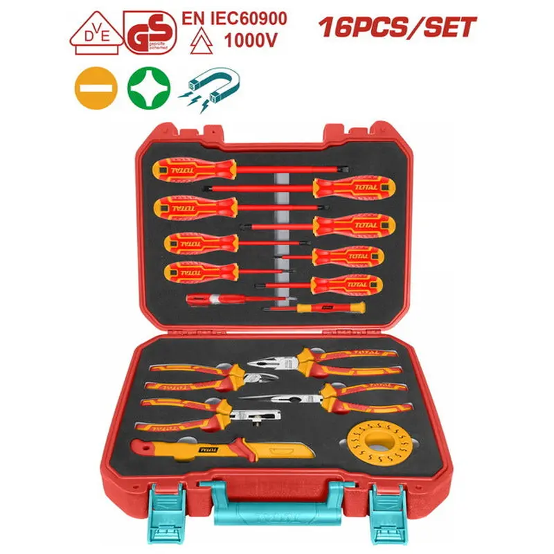 TOTAL 16PCS insulated hand tools set (THKITH1601)