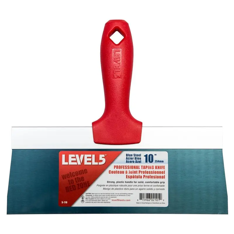 10 in. Blue Steel Taping Knife with Plastic Handle.5 / each