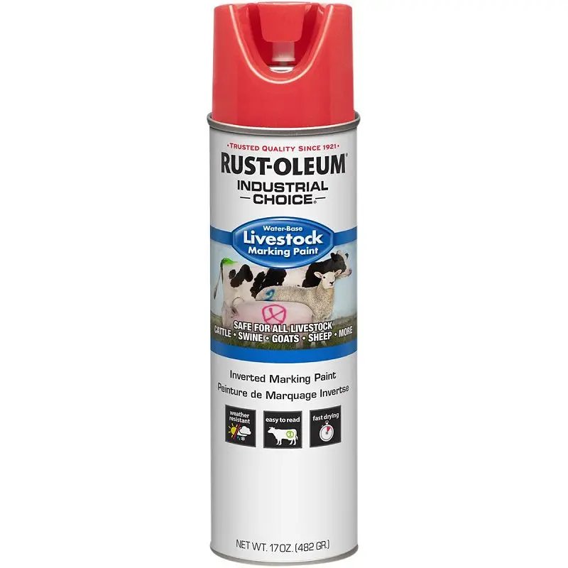 Rust-Oleum 383005 Marking Paint, Fluorescent Red, 17 fl-oz, Can