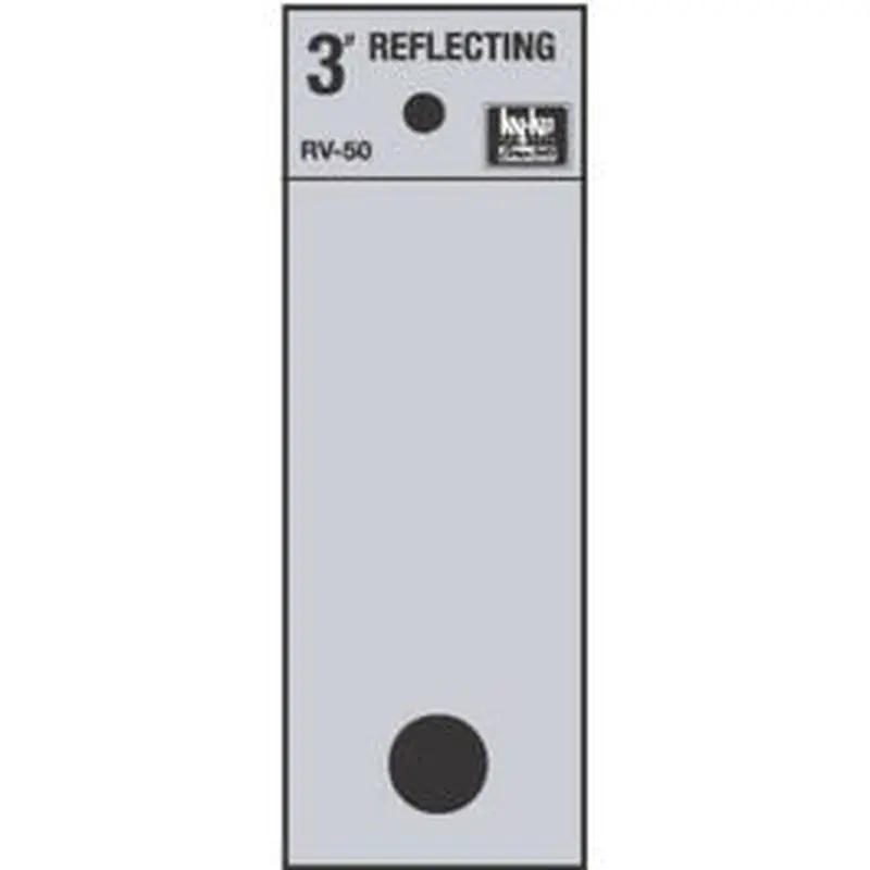 Address Letters, "Period", Reflective Black/Silver Vinyl, Adhesive, 3-In.