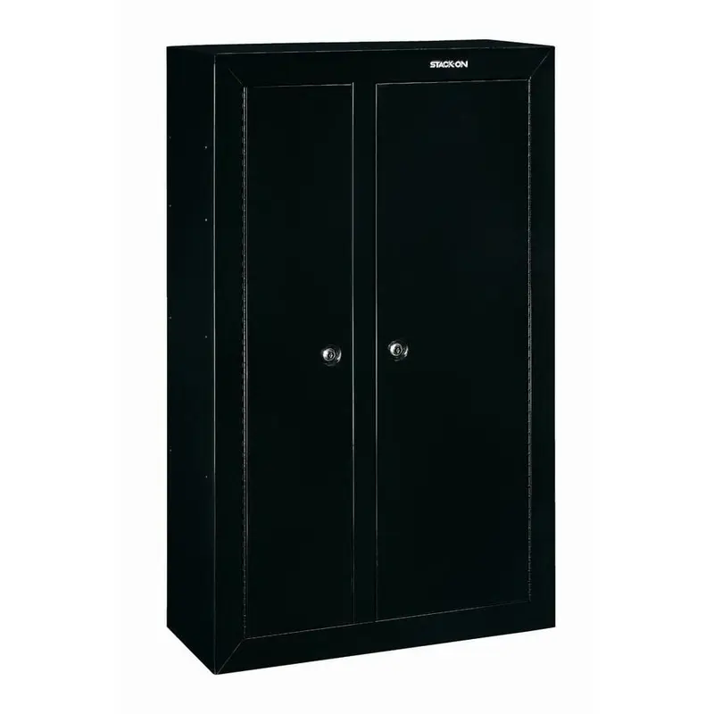 10-Gun Black Double Door Security Cabinet