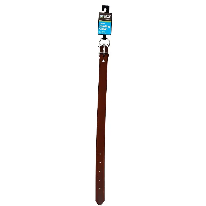 Boss Pet PDQ 30021 Hunting Collar, 21 in L Collar, 1 in W Collar, Leather, Brown