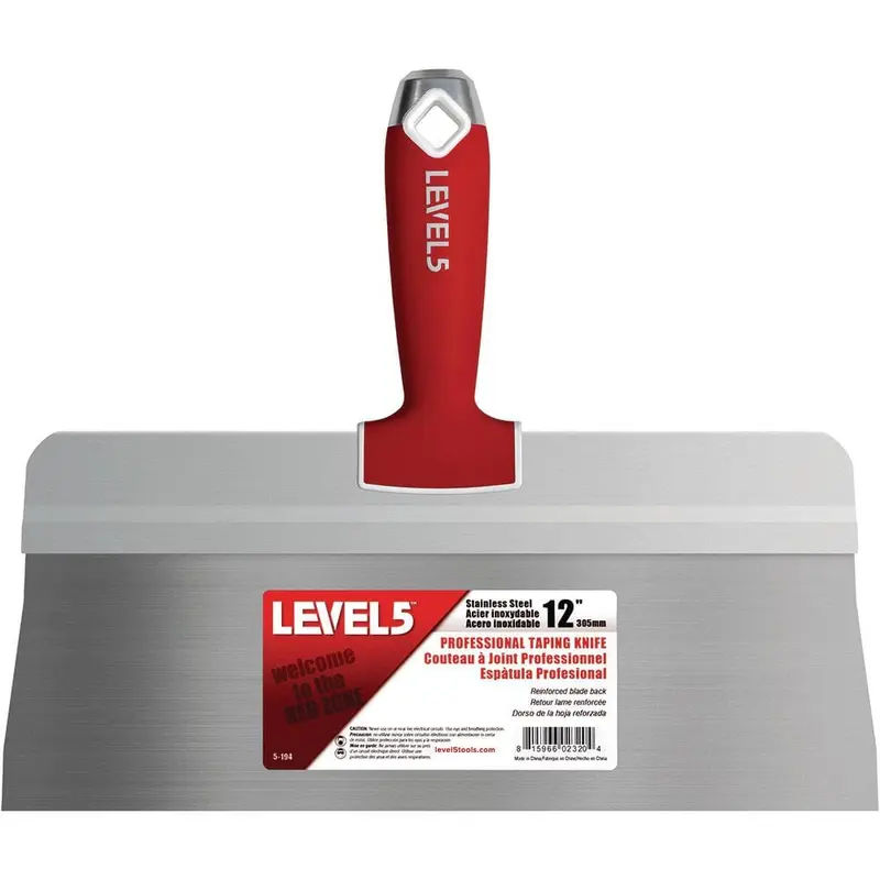 12 in. Stainless Steel Big Back Taping Knife with Soft Grip Handle1.4 / each