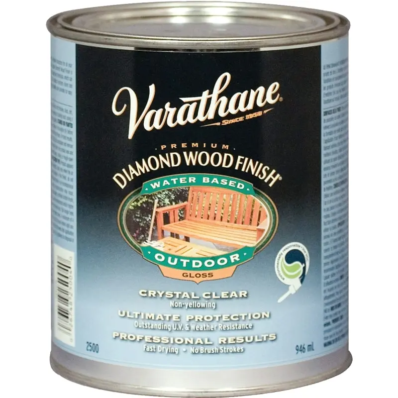Varathane Y250041 Exterior Finish, Gloss, Clear, Liquid, 946 mL, Can