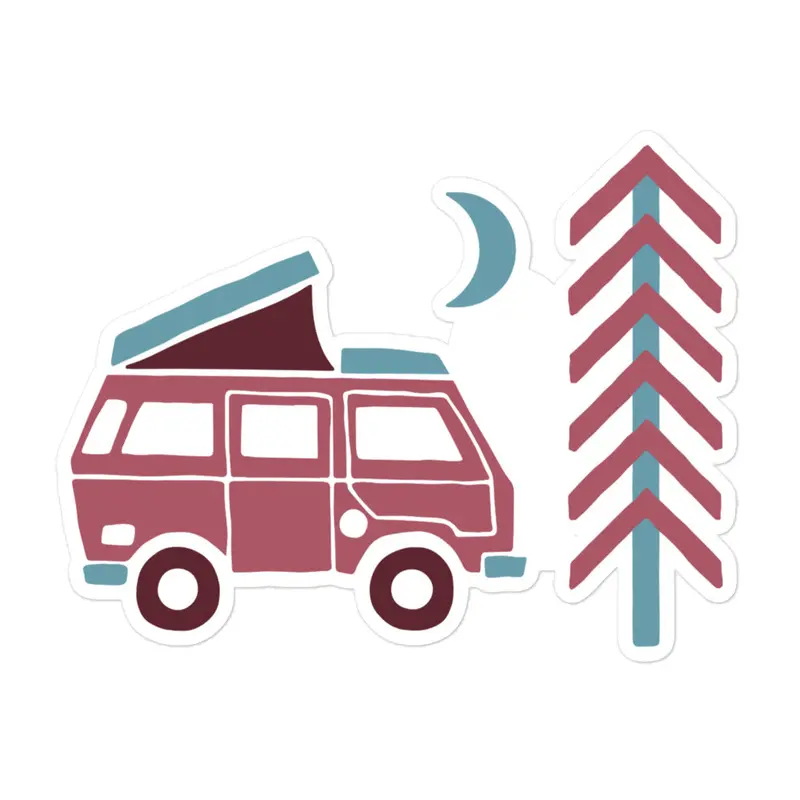 Go Outside Van & Moon Sticker33