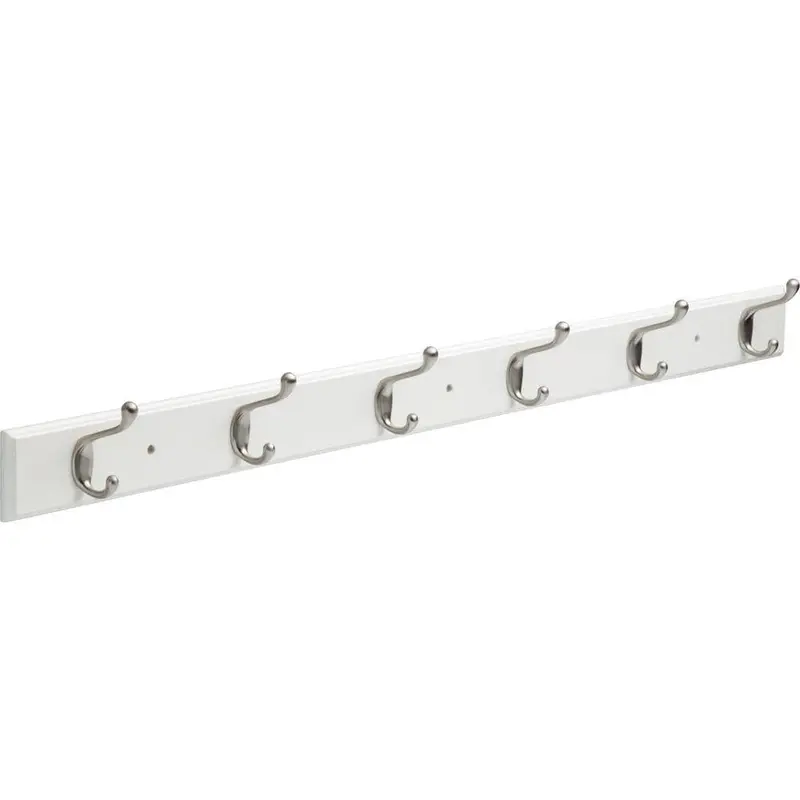 45 in. White and Satin Nickel Hook Rack2.14 / each