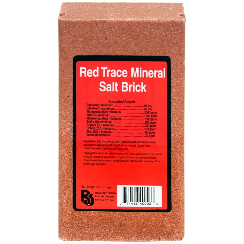 Roto Salt Champion's Choice 110004997 Trace Mineral Salt Brick, 4 lb