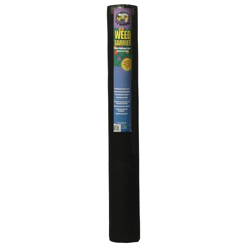 TWD Weed Barrier WB6 Landscape Fabric, Professional, 300 ft L, 6 ft W, Black