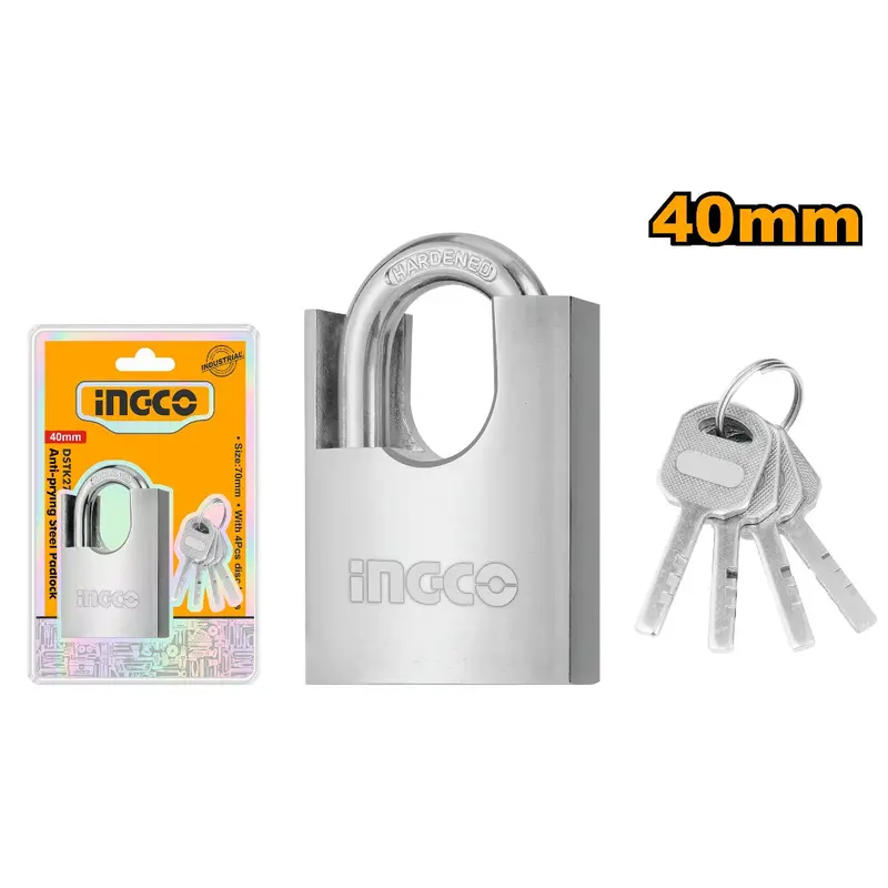 Ingco Anti-Pry Steel Padlock DSTK2401 40mm