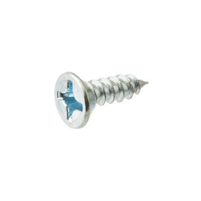 #8 x 3/4 in. Phillips Flat Head Zinc Plated Wood Screw (100-Pack)