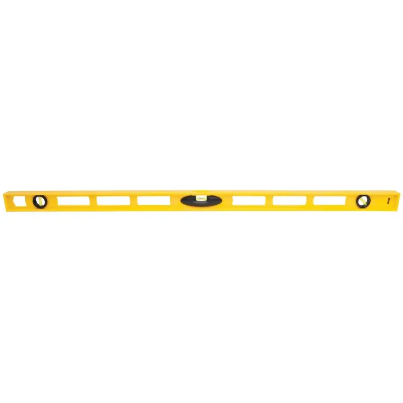 Stanley 42-470 I-Beam Level, 48 in L, 3-Vial, 2-Hang Hole, Non-Magnetic, ABS, Yellow