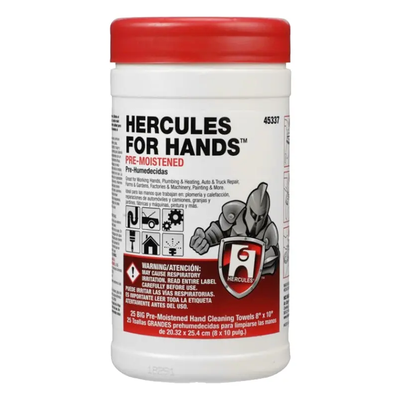 Hercules 45337 Pre-Moistened Towel, 12 in L, 10 in W