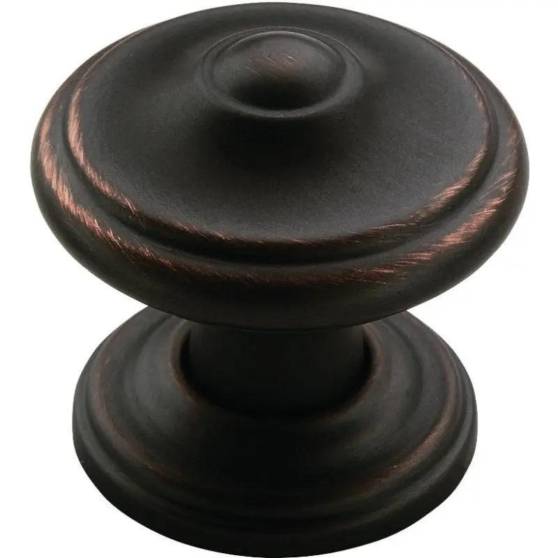 Amerock BP55341ORB Cabinet Knob, 1-1/4 in Projection, Zinc, Oil-Rubbed Bronze
