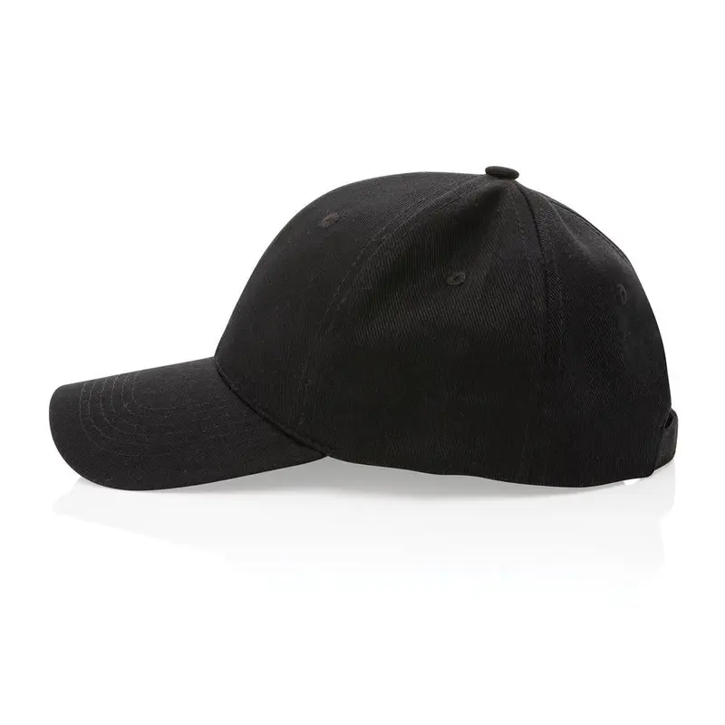 Impact AWARE 6 Panel 280gr Recycled Cotton Cap - Black
