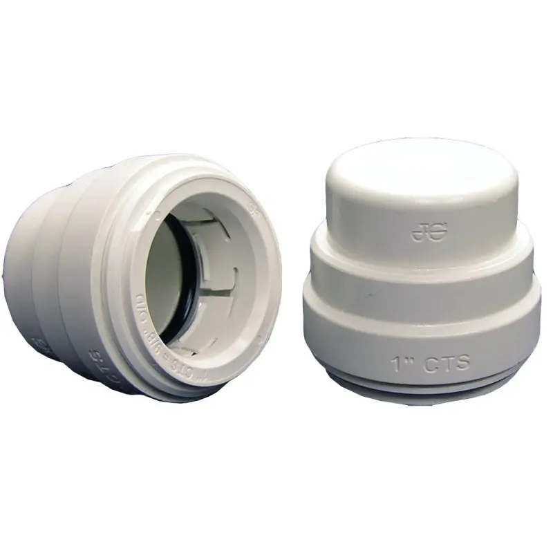 John Guest PSEI4628P End Cap, 3/4 in, Plastic, White, 3 to 12 bar Pressure