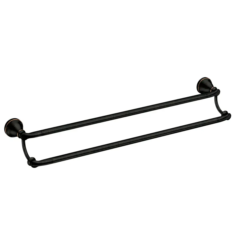 Hilliard Chrome 24" Double Towel BarMatte Black