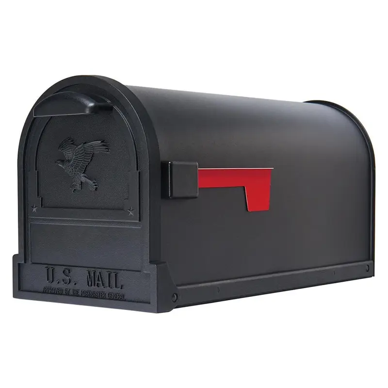 Arlington Large, Steel, Post-Mount Mailbox, BlackTextured Bronze / 9 / Large