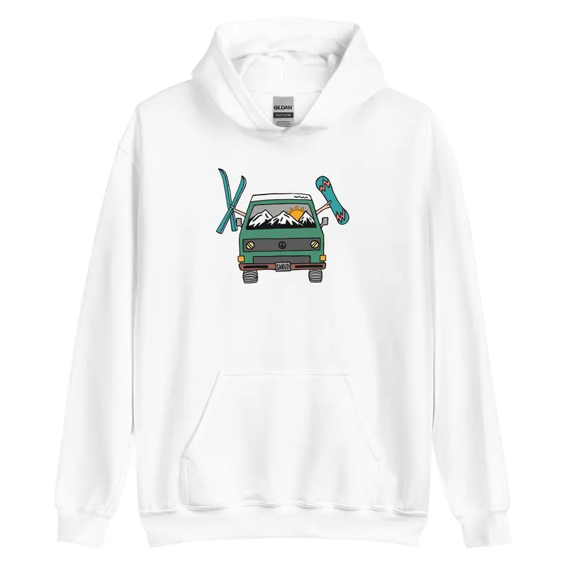 Shred Van Unisex HoodieBlack / S