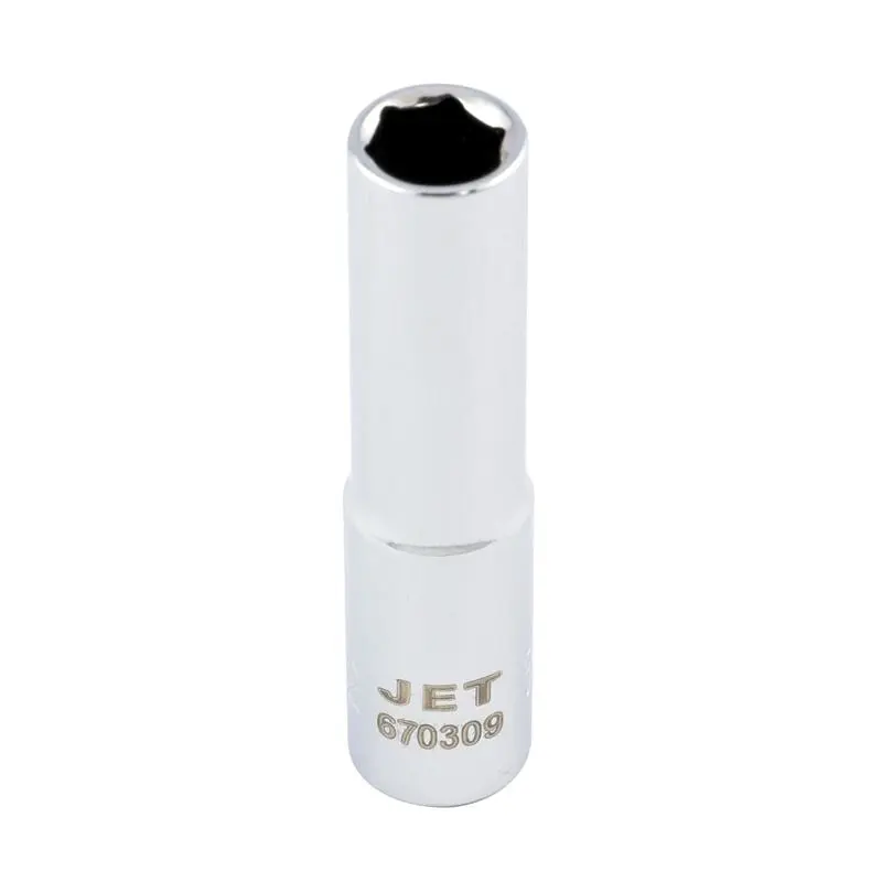 Jet 670312 1/4 Dr X 3/8 Deep Chrome Socket - 6 Point