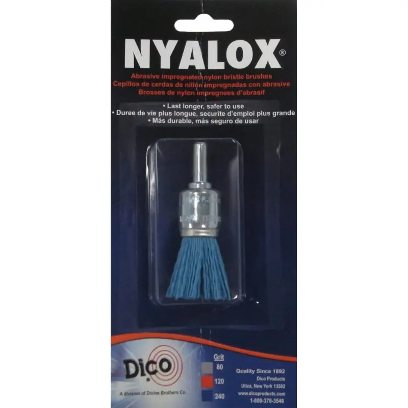 Dico 541-787-3/4 End Brush, 3/4 in Dia, Nylon Bristle