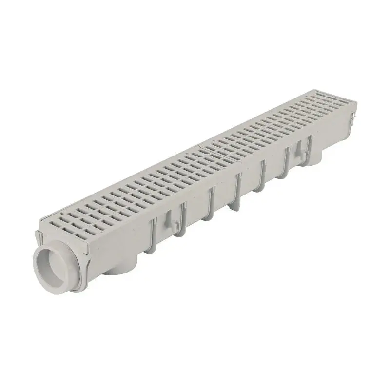 NDS Pro Series 864G Channel Drain Kit, 39-1/2 in L, HDPE, Gray