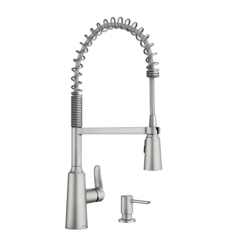 Edwyn One-Handle Pre-Rinse Spring Pulldown Kitchen FaucetSpot Resist Stainless