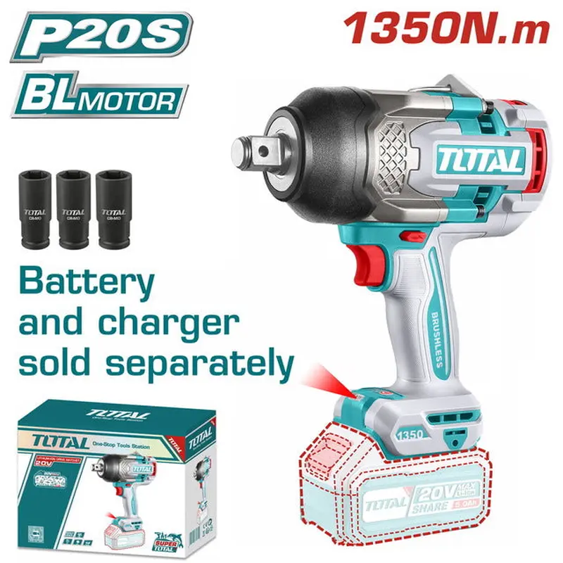 TOTAL 20V Cordless Impact Wrench
