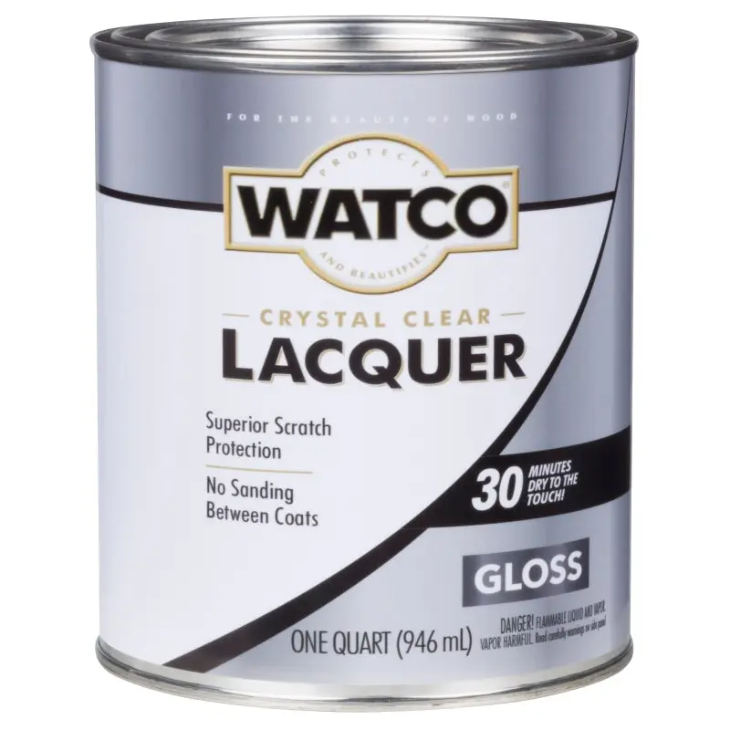 WATCO 63041 Lacquer, Gloss, Liquid, Clear, 1 qt, Can