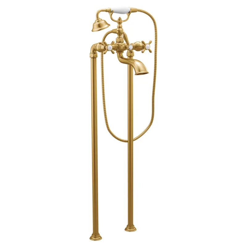 Weymouth Chrome Two-Handle Tub Filler including Handheld ShowerChrome