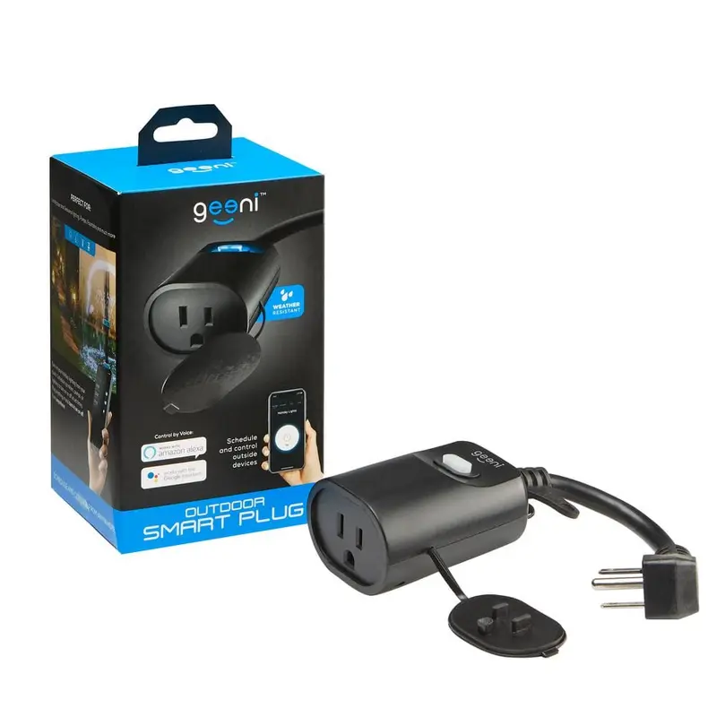 15 Amp Outdoor Smart Wi-Fi Plug, Black