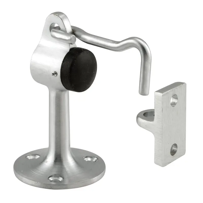 4 in. Floor Stop, Solid Brass, Brushed Chrome0.715 / each
