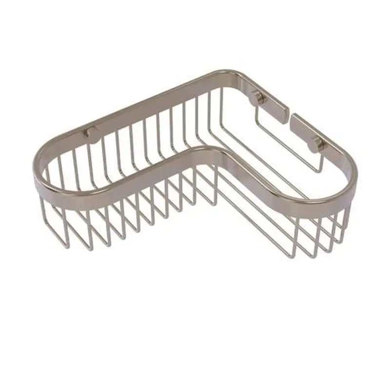 Allied Brass Corner Toiletry Shower Basket in Antique Pewter