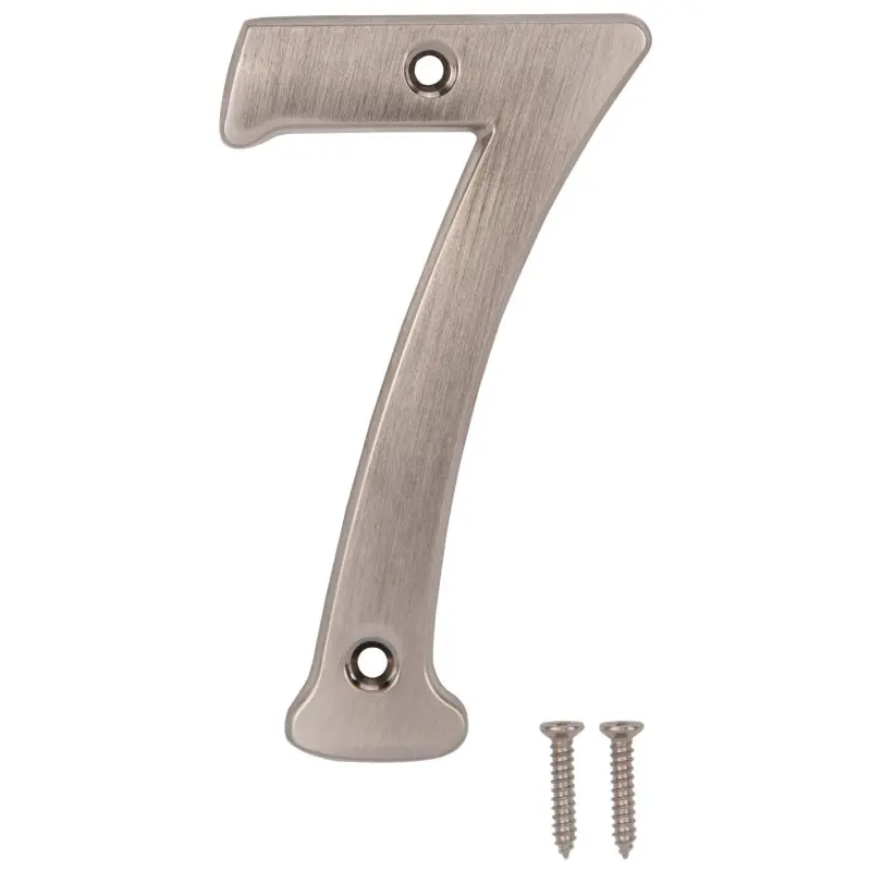 ProSource N-Z047SN-PS House Number, Character: 7, 4 in H Character, 2.21 in W Character