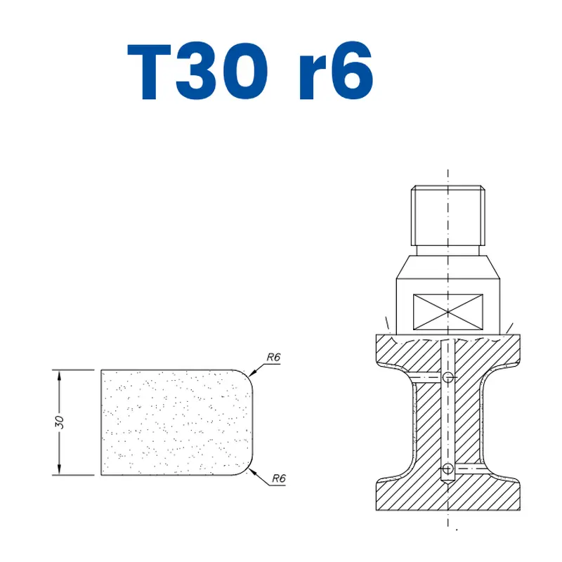 T30 r6 (30mm Eased Top & Bottom r6)EHS Kit (All materials high speed) / 1