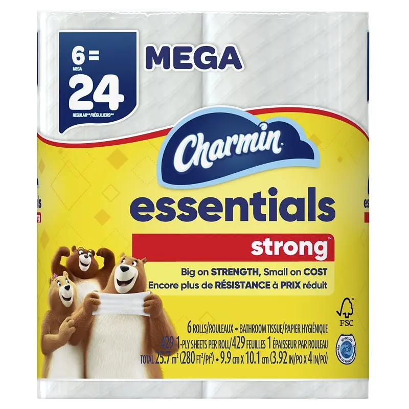 Charmin Essentials Strong 97342 Toilet Paper, Paper