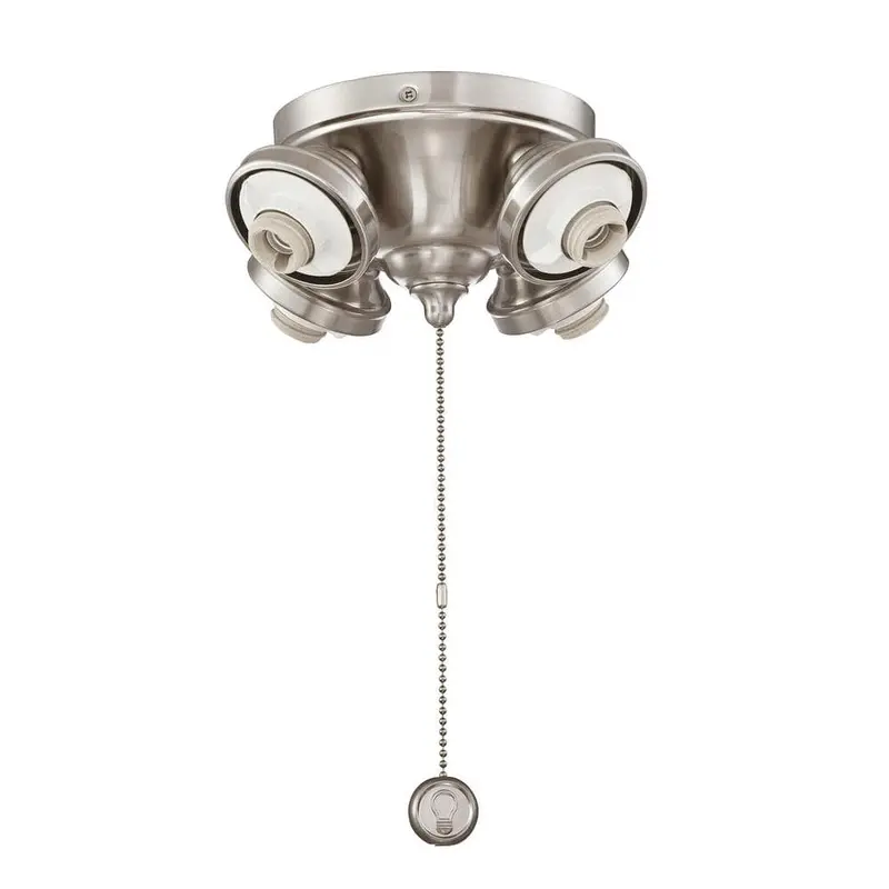 4-Light Brushed Nickel Ceiling Fan Fitter LED Light Kiteach