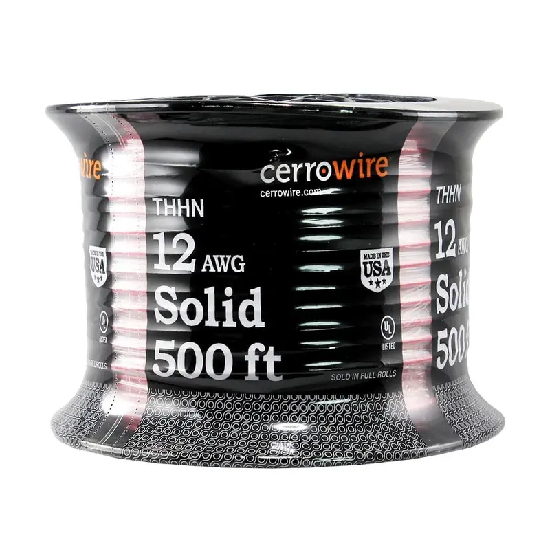 500 ft. 12/1 Red Solid THHN Wire12.3 / Green / 500
