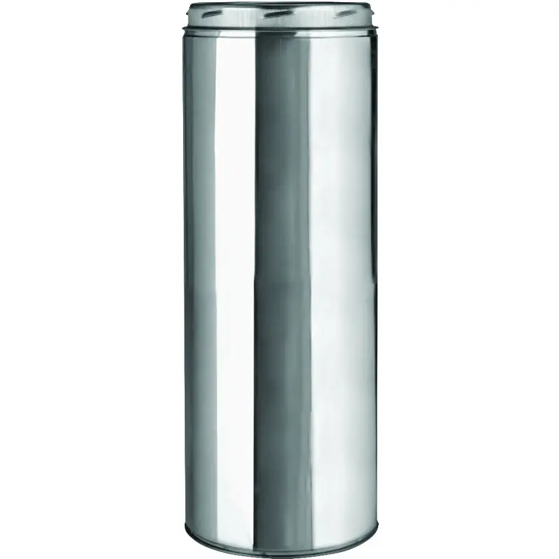 Selkirk 206018 Chimney Pipe, 8 in OD, 18 in L, Stainless Steel