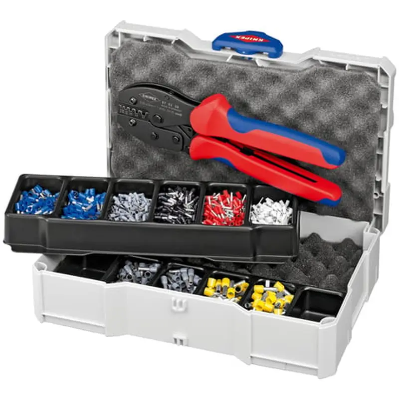 KNIPEX Crimp Assortment for Wire Ferrules with Plastic Collars (Model 97 90 23)