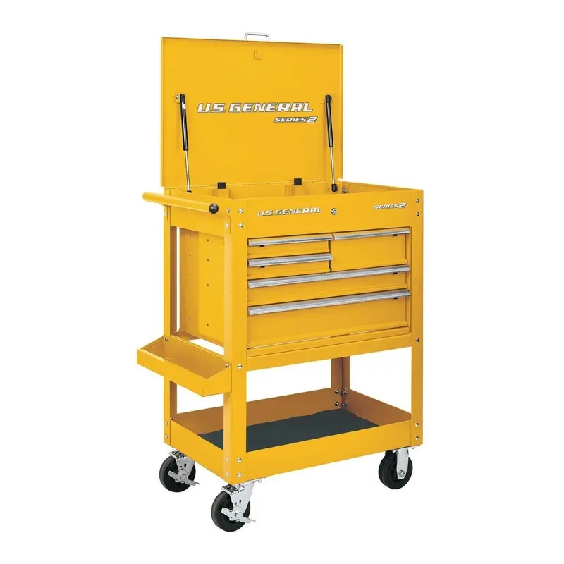 30 in. 5 Drawer Yellow Mechanic's Cart