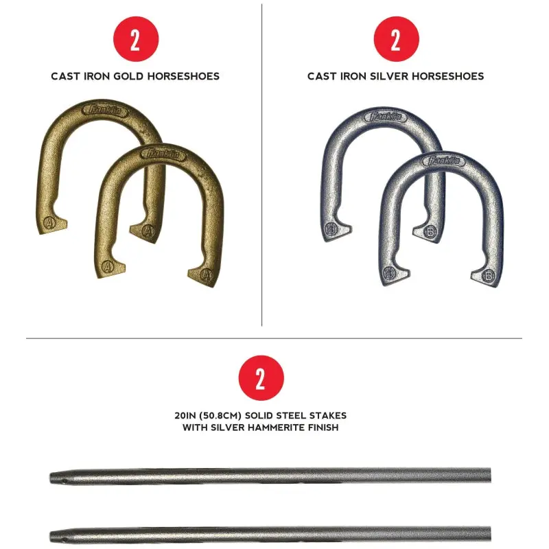 Franklin Sports 50020 Horseshoes Set, Cast Iron