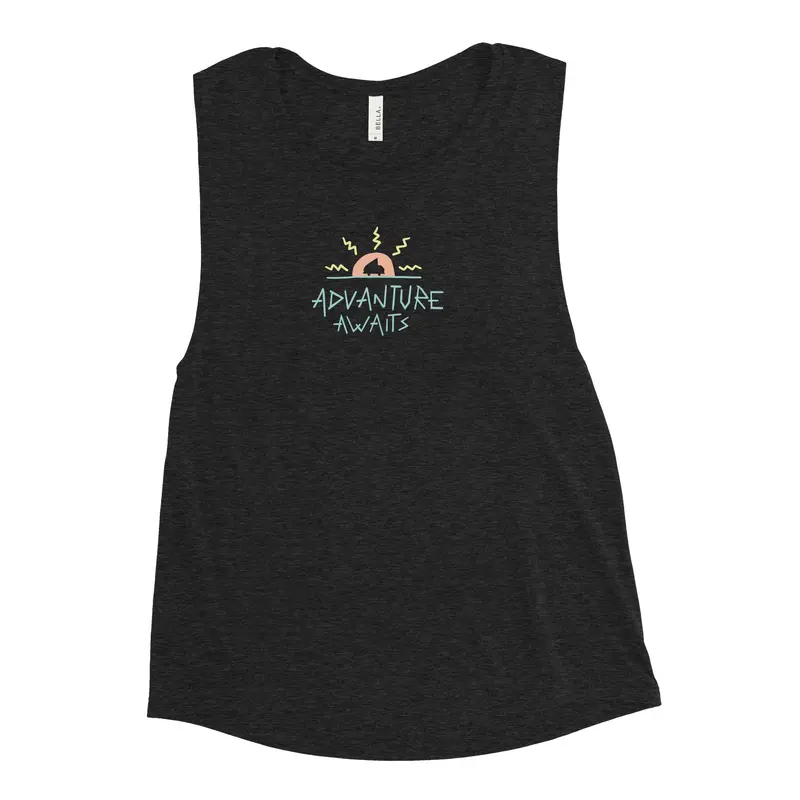 Advanture Awaits Women's Muscle TankWhite / S
