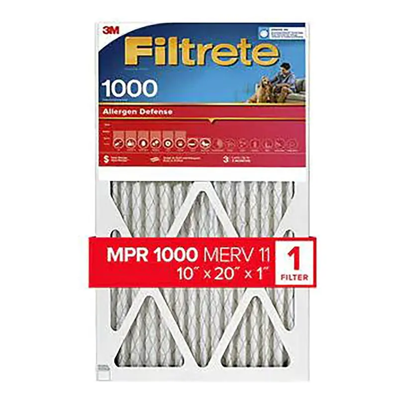 Filtrete 9807-4 Air Filter, 20 in L, 10 in W, 11 MERV, 1000 MPR, Polypropylene Frame