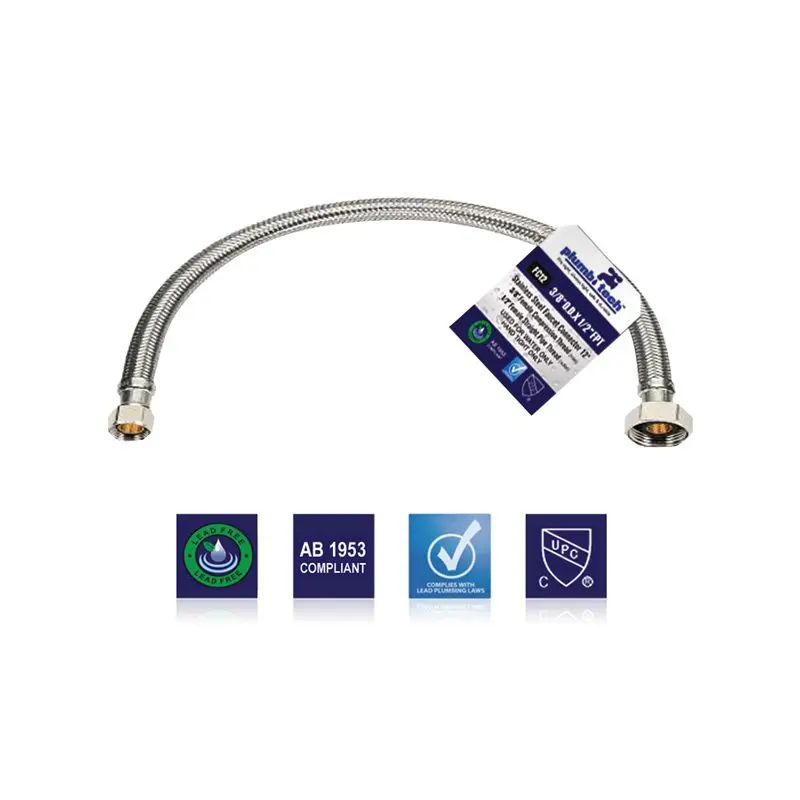 Plumb Tech Faucet Supply Line Connector36" X 3/8" OD X 1/2" FPT