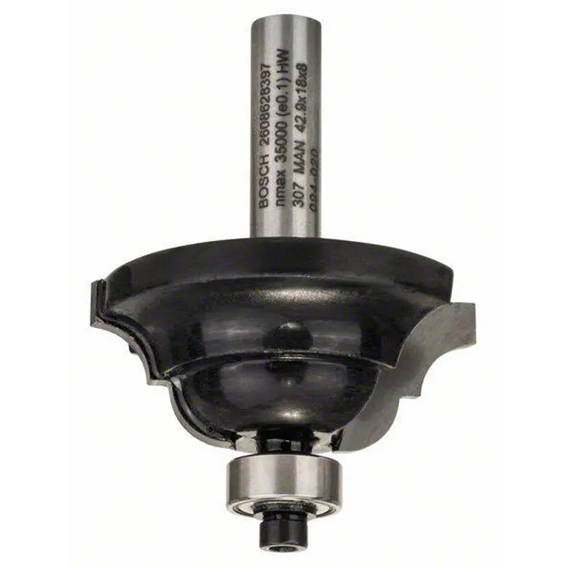 Edge Forming Bit D 8mm, R1 6,3mm, B 15mm, L 18mm, G 60mm