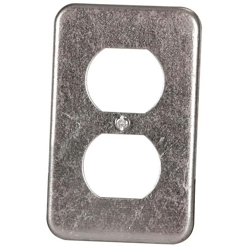 Hubbell 11C1BAR Utility Box Cover, 4 in L, 2-1/2 in W, Metal