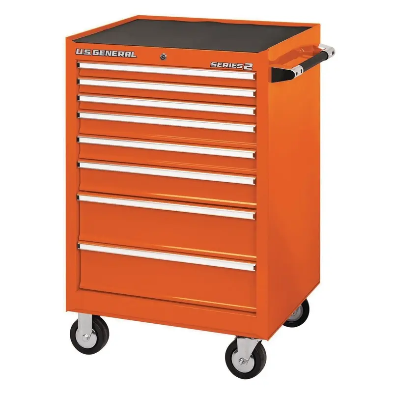 26 in. x 22 In. Single Bank Orange Roller Cabinet