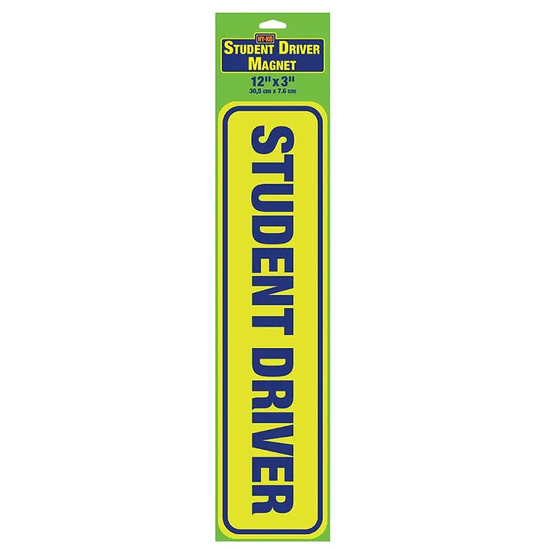 Hy-Ko MAG-SD01 Magnetic Sign, Student Driver, 12 in L x 3 in W in Dimensions