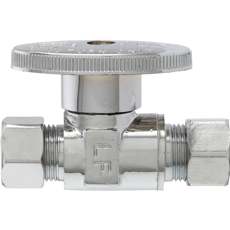 Plumb Pak PP20064LF Shut-Off Valve, 3/8 x 3/8 in Connection, Compression, Brass Body