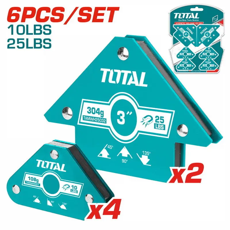 TOTAL MAGNETIC WELDING HOLDER SET 6PCS (TAMWH6002)